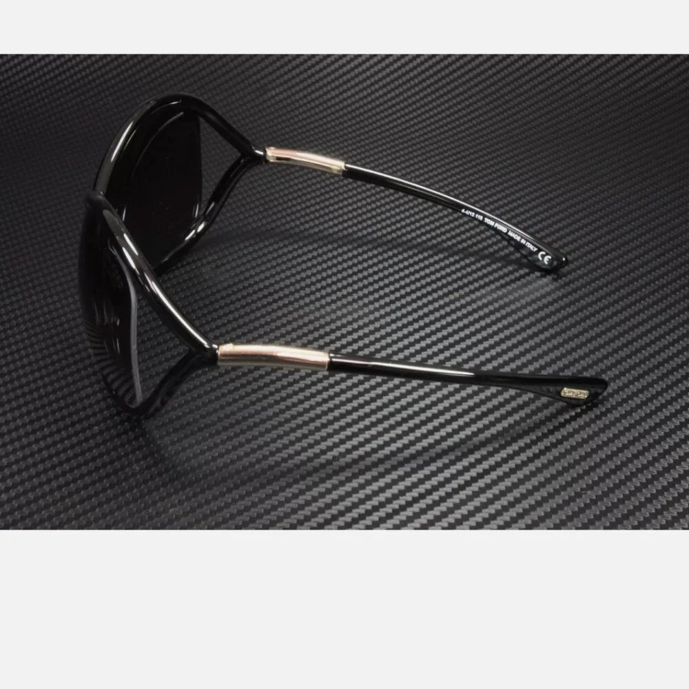 Tom Ford Whitney Shiny Black Polarized Grey 64 mm Women's Sunglasses